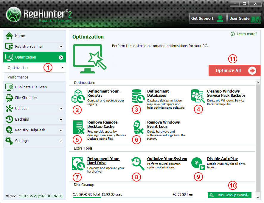 Reghunter Optimization Panel - Remove Spyware & Malware with SpyHunter ...