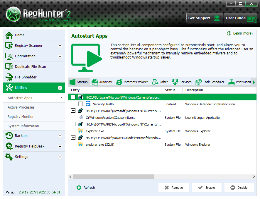 Reghunter RegHunter - Remove Spyware & Malware with SpyHunter - EnigmaSoft Ltd